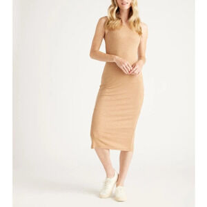 Quince Tan Midi Dress